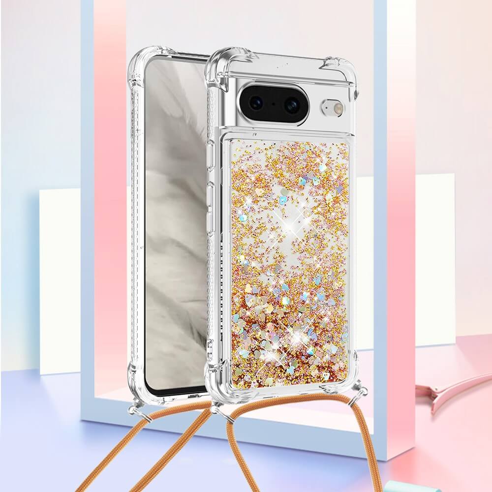 Google Pixel 8 - Glitzer Hülle Mit Umhängeband - Image 8