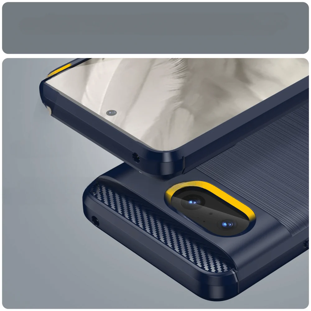Google Pixel 8 - Metall Carbon Look Hülle - Image 10