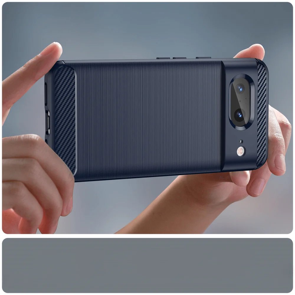 Google Pixel 8 - Metall Carbon Look Hülle - Image 12