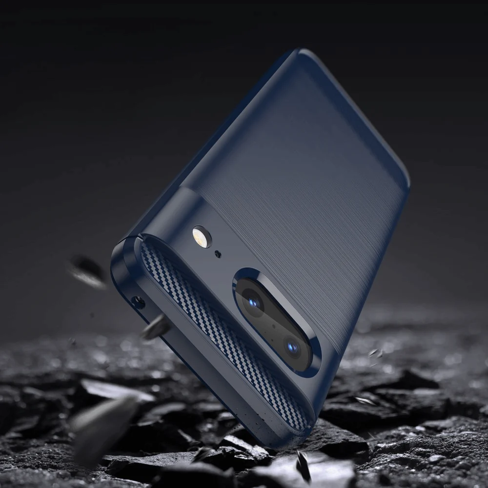 Google Pixel 8 - Metall Carbon Look Hülle - Image 14