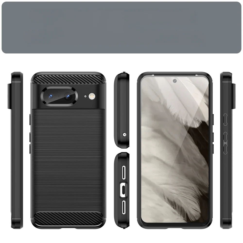 Google Pixel 8 - Metall Carbon Look Hülle - Image 2