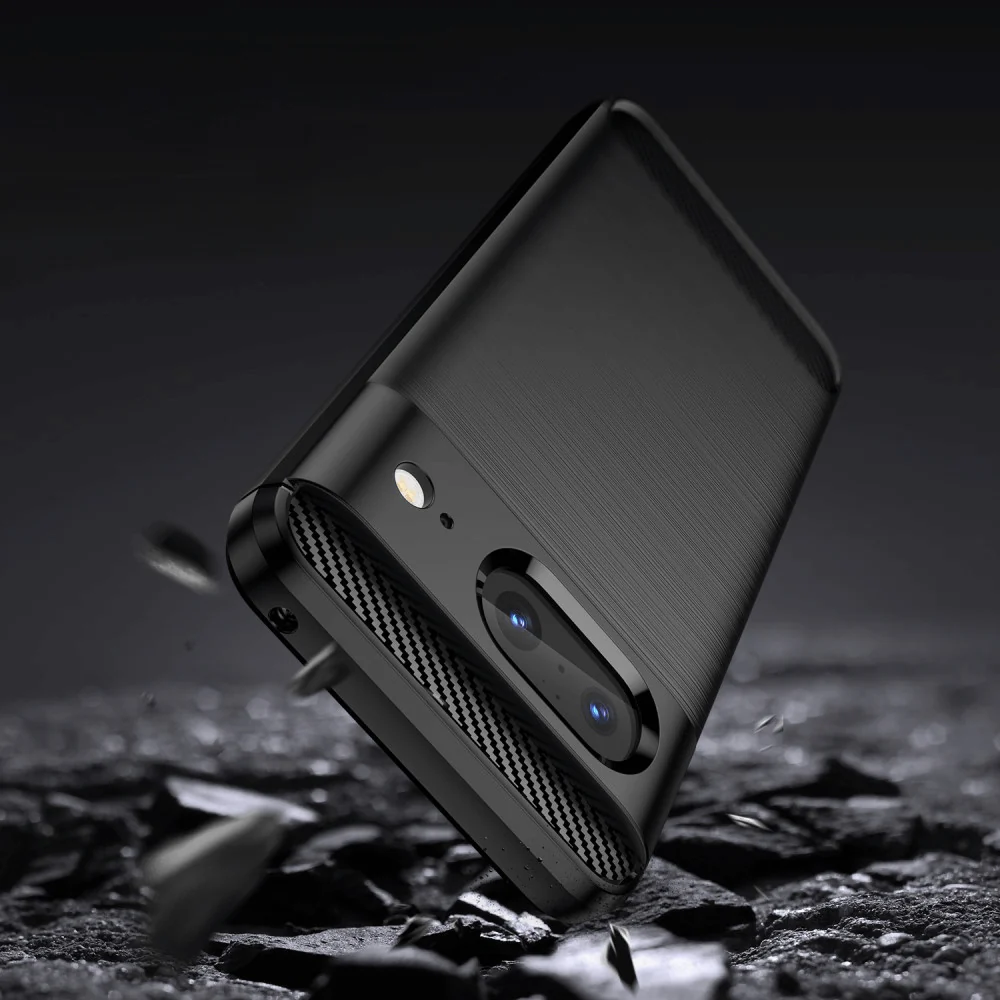 Google Pixel 8 - Metall Carbon Look Hülle - Image 8