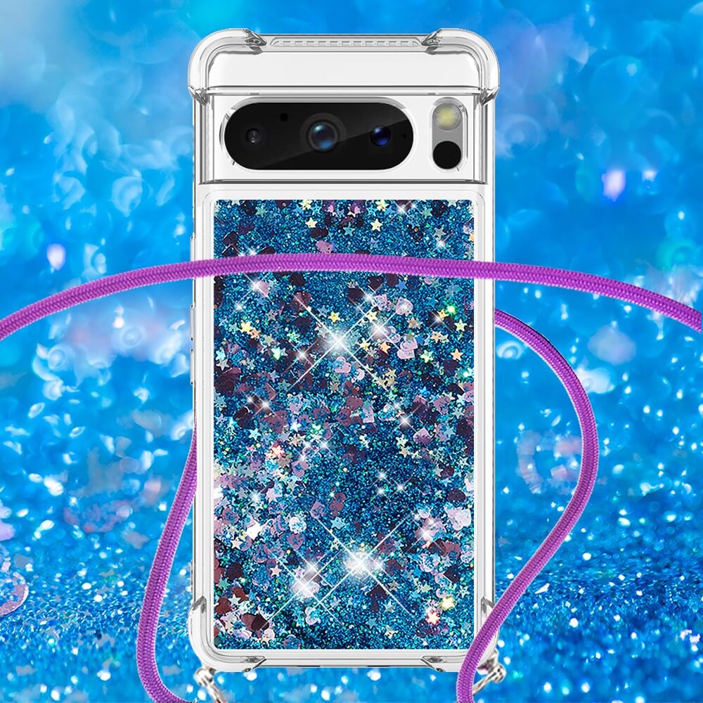 Google Pixel 8 Pro - Glitzer Hülle Mit Umhängeband - Image 11