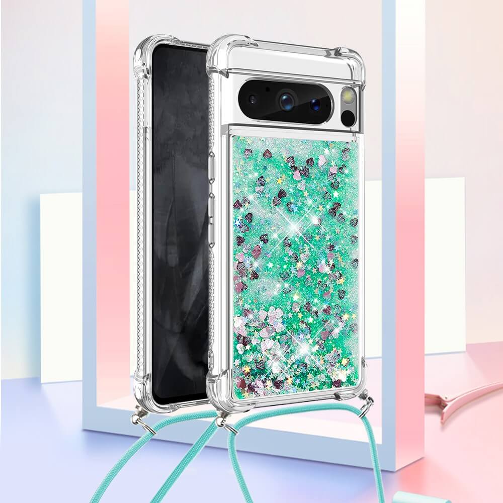 Google Pixel 8 Pro - Glitzer Hülle Mit Umhängeband - Image 6