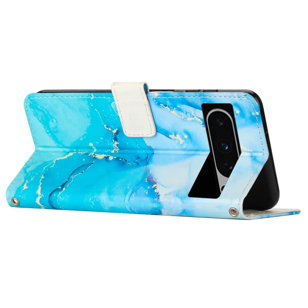 Google Pixel 8 Pro - Leder Etui Hülle Marble - Image 8
