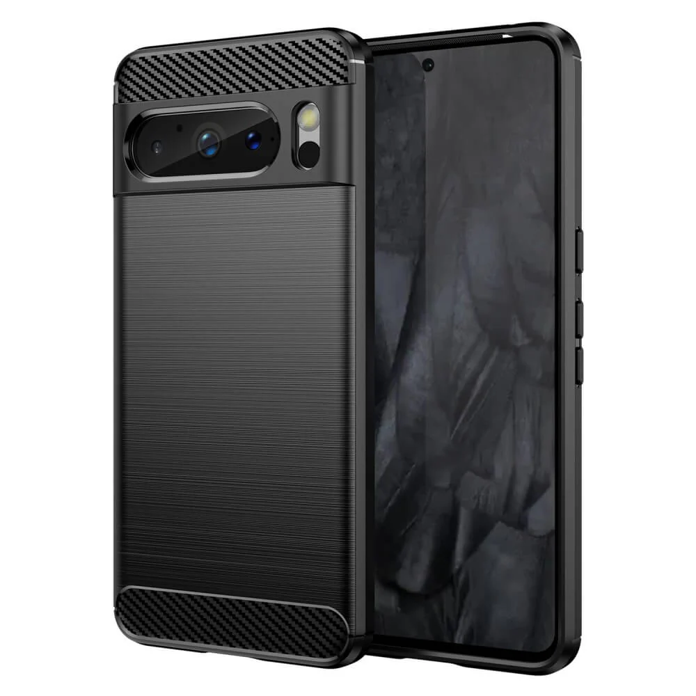 Google Pixel 8 Pro - Metall Carbon Look Hülle