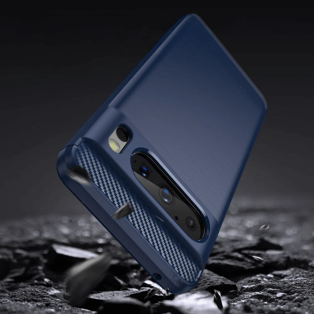 Google Pixel 8 Pro - Metall Carbon Look Hülle - Image 14