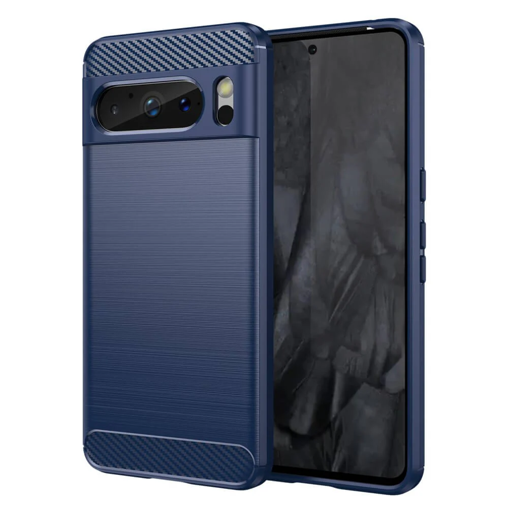 Google Pixel 8 Pro - Metall Carbon Look Hülle - Image 16