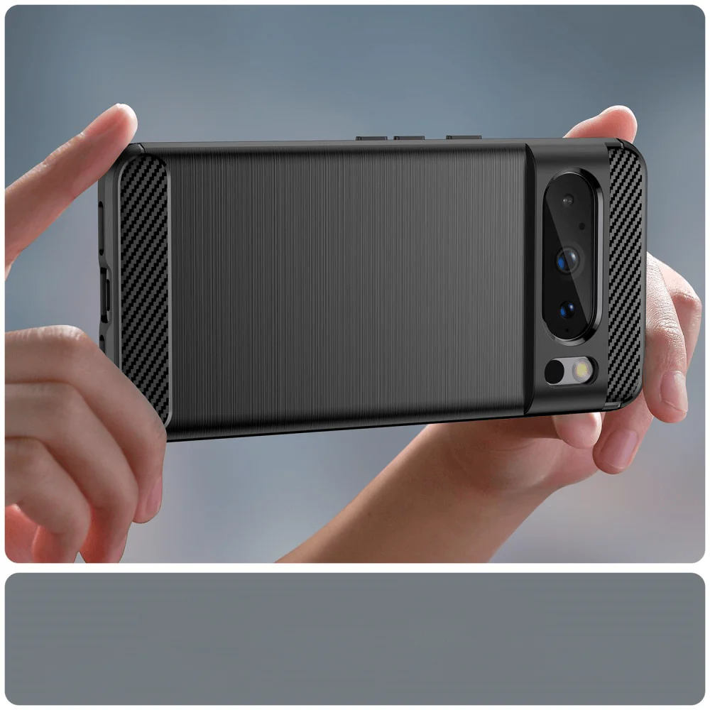 Google Pixel 8 Pro - Metall Carbon Look Hülle - Image 3