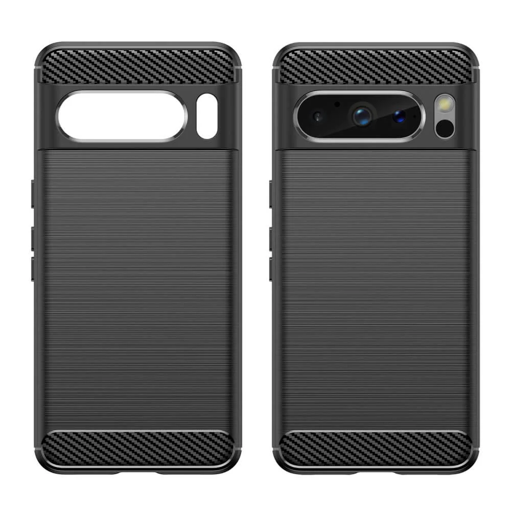 Google Pixel 8 Pro - Metall Carbon Look Hülle - Image 8