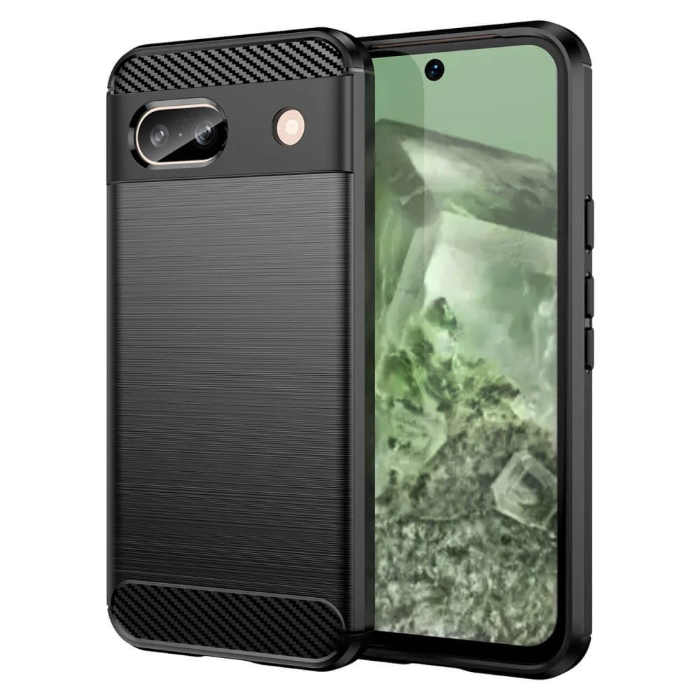 Google Pixel 8a - Metall Carbon Look Hülle - Image 2