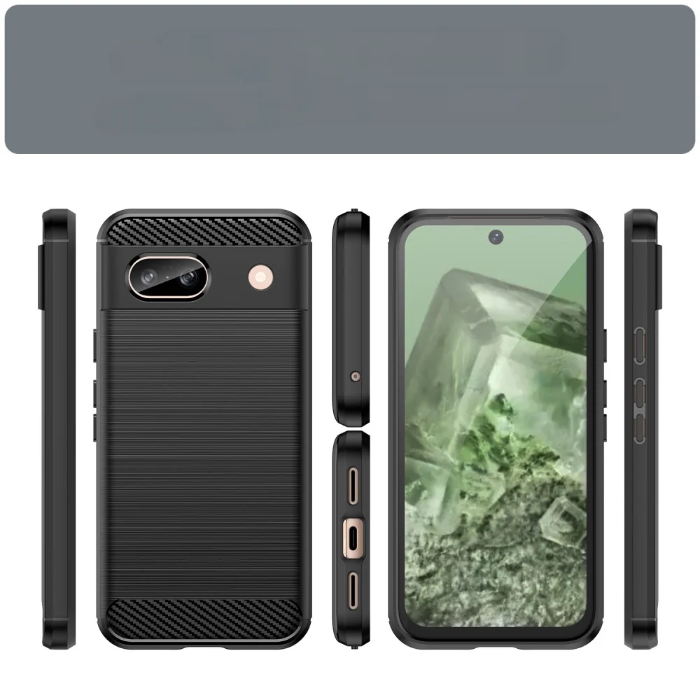 Google Pixel 8a - Metall Carbon Look Hülle - Image 3