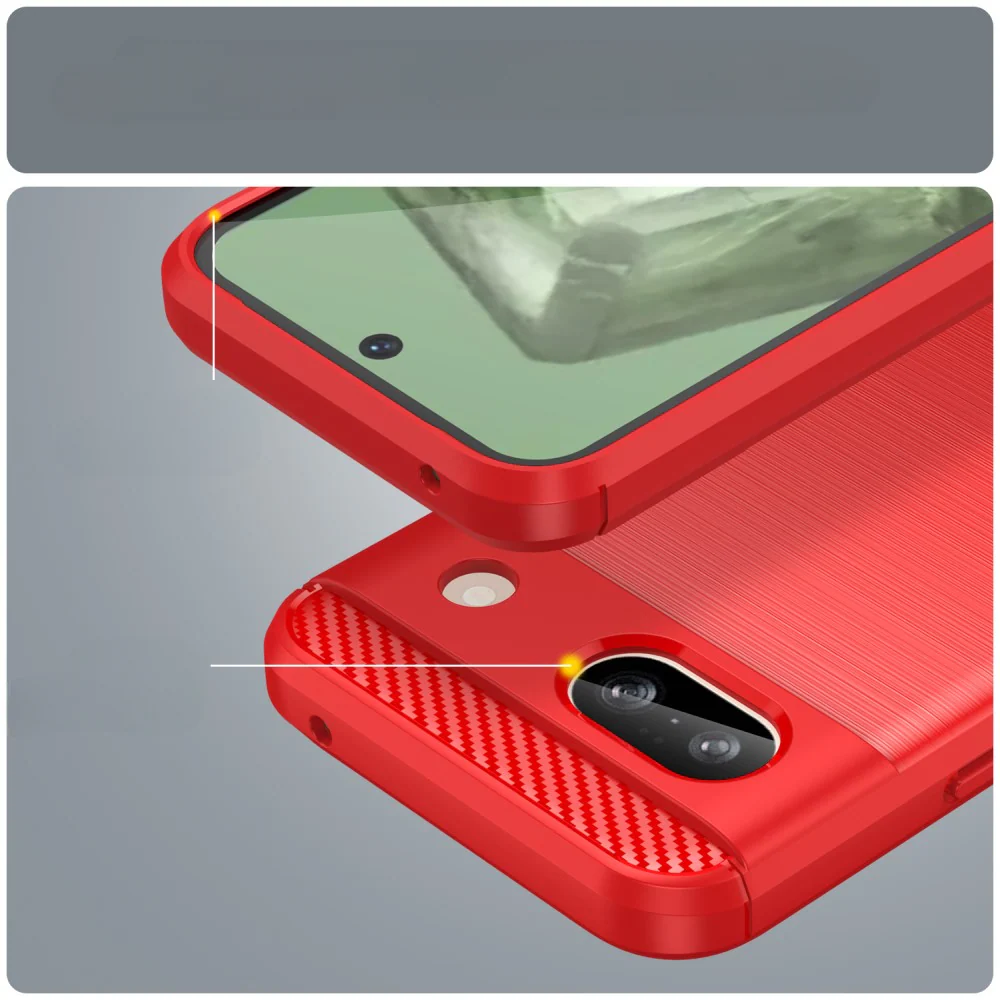 Google Pixel 8a - Metall Carbon Look Hülle - Image 9