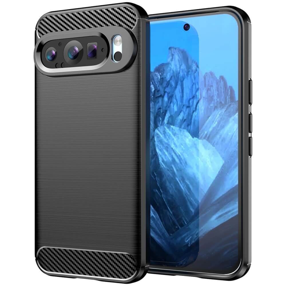 Google Pixel 9 / 9 Pro - Metall Carbon Look Hülle