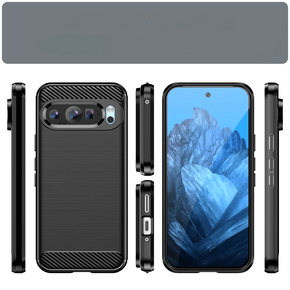 Google Pixel 9 / 9 Pro - Metall Carbon Look Hülle - Image 2