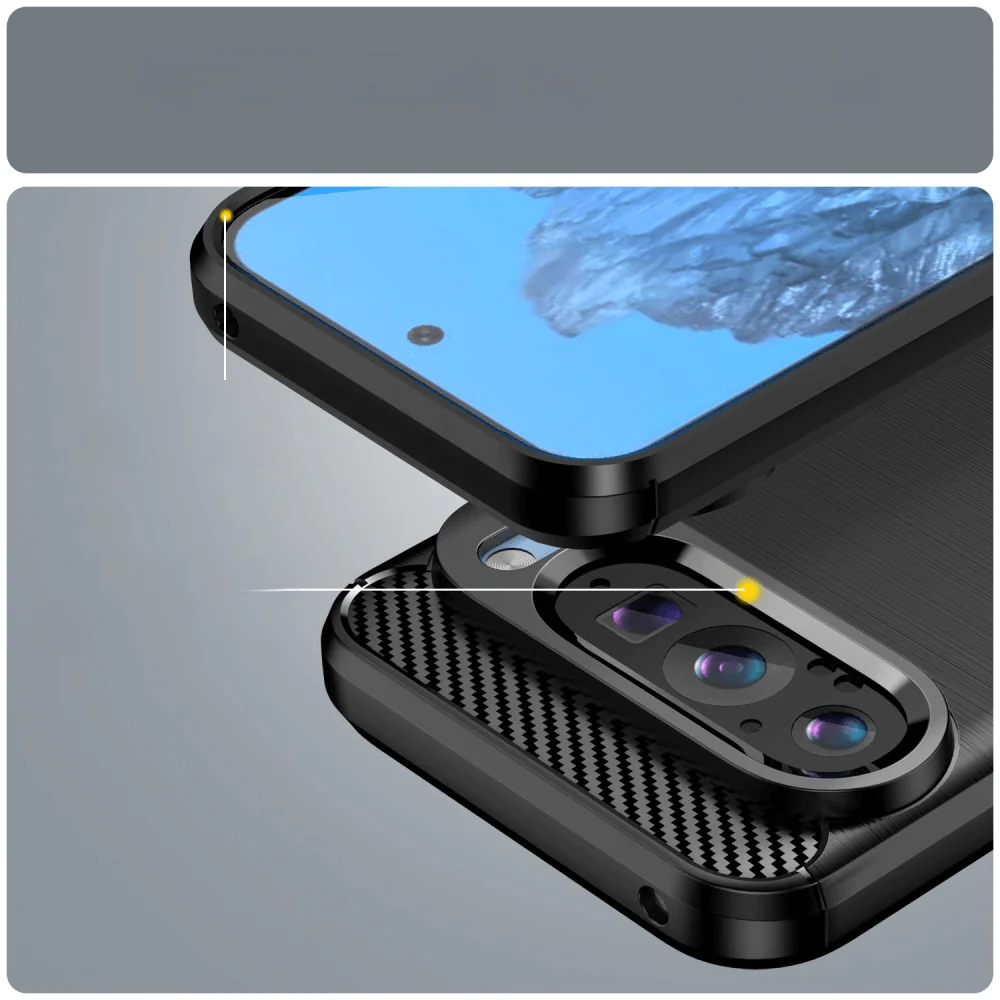 Google Pixel 9 / 9 Pro - Metall Carbon Look Hülle - Image 4