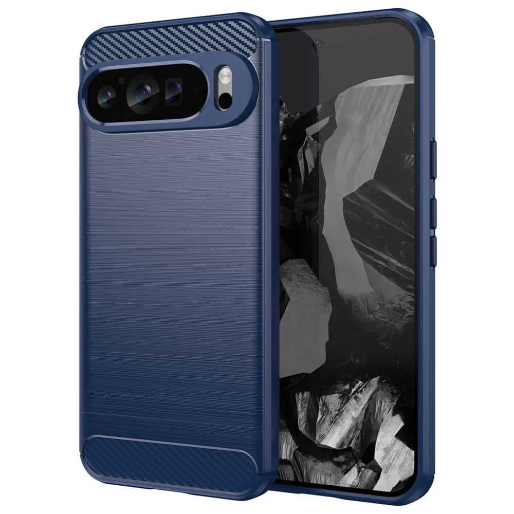 Google Pixel 9 Pro XL - Metall Carbon Look Hülle - Image 15