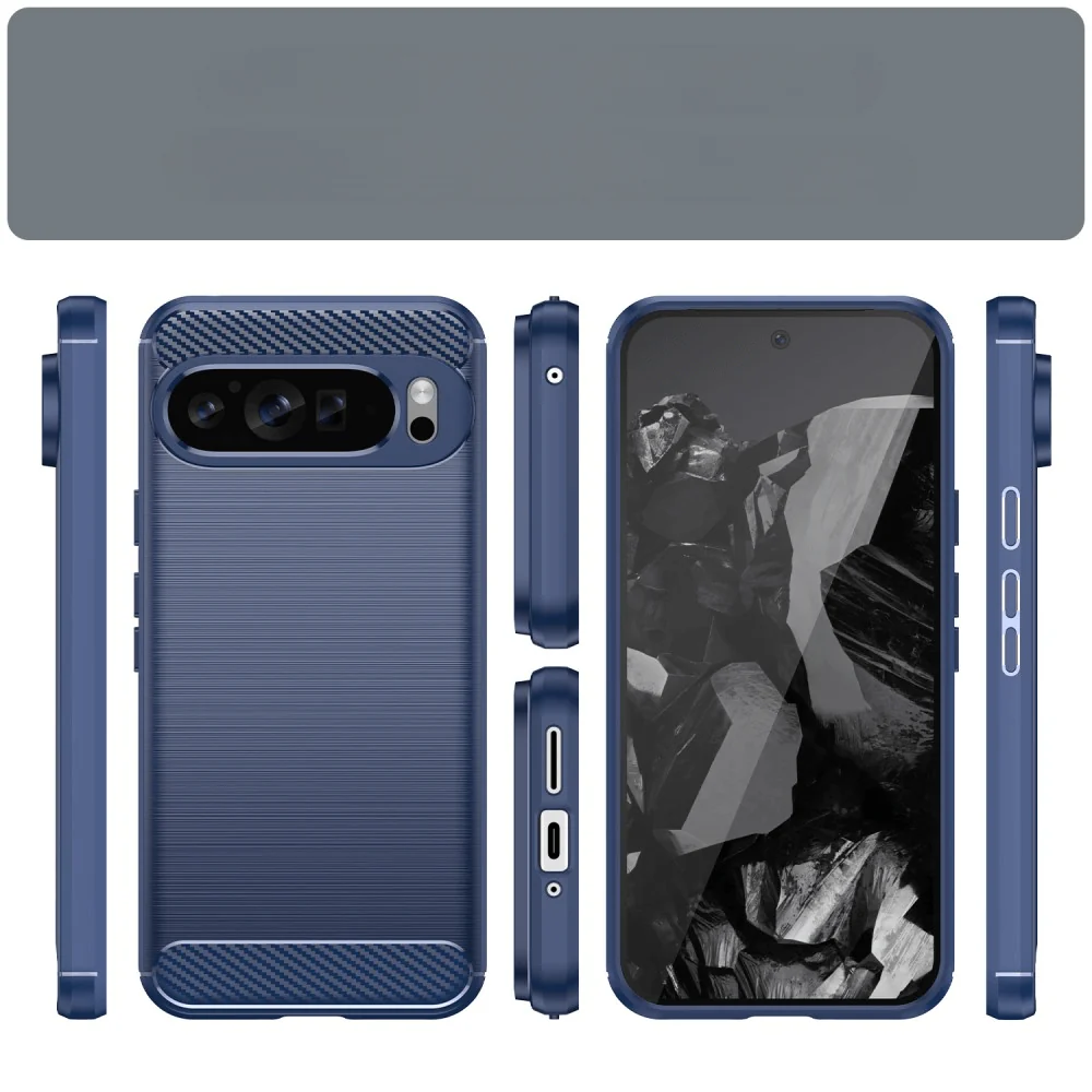 Google Pixel 9 Pro XL - Metall Carbon Look Hülle - Image 16