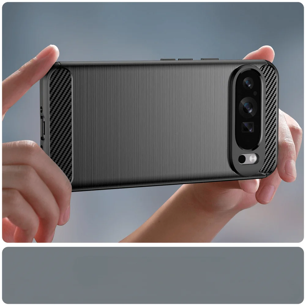 Google Pixel 9 Pro XL - Metall Carbon Look Hülle - Image 7