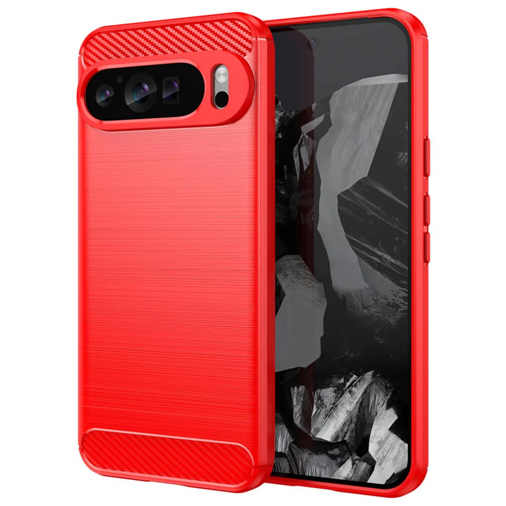 Google Pixel 9 Pro XL - Metall Carbon Look Hülle - Image 8