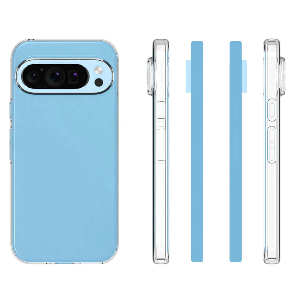 Google Pixel 9 / 9 Pro - Silikon Gummi Case transparent - Image 5