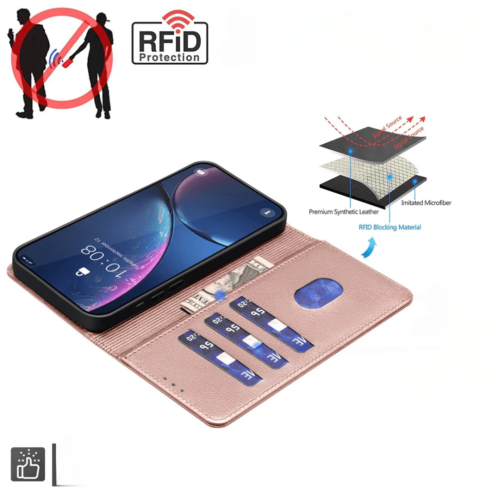 Google Pixel 9a - BINFEN Leder Etui Hülle mit RFID Blocker - Image 2