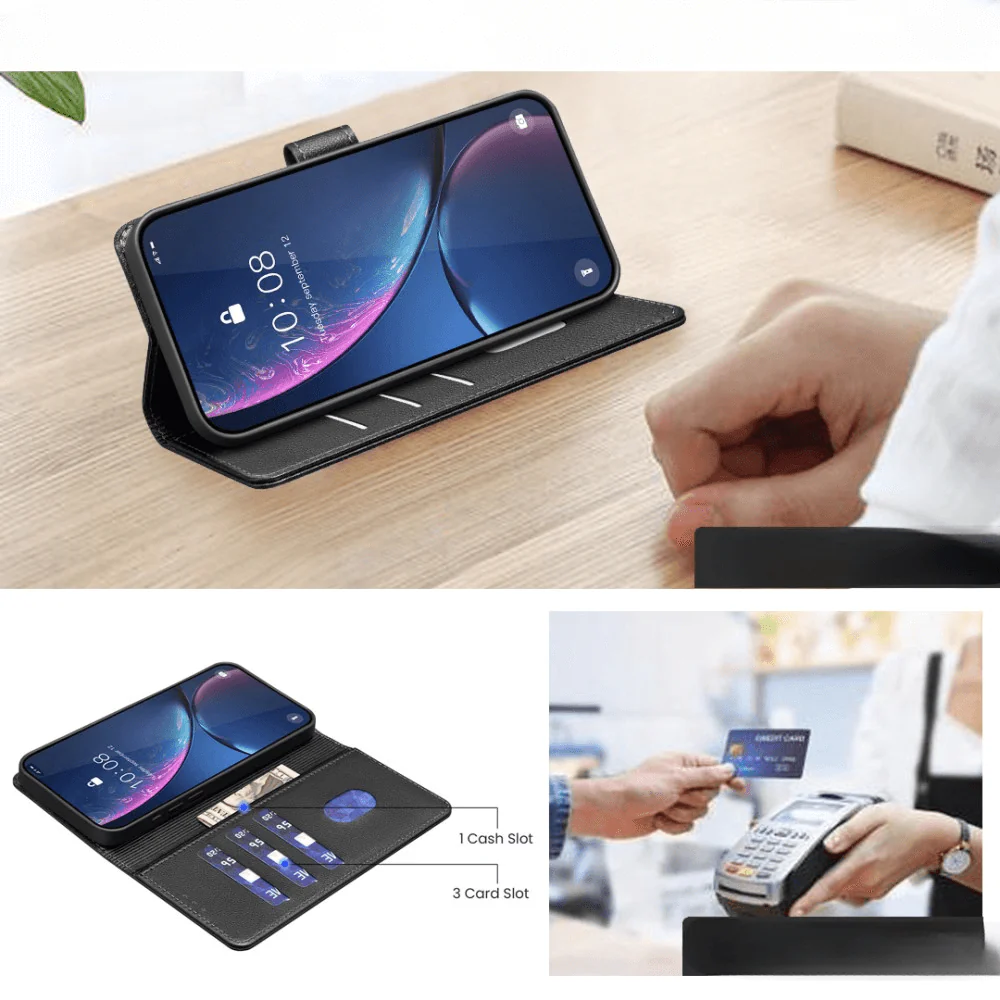 Google Pixel 9a - BINFEN Leder Etui Hülle mit RFID Blocker - Image 41