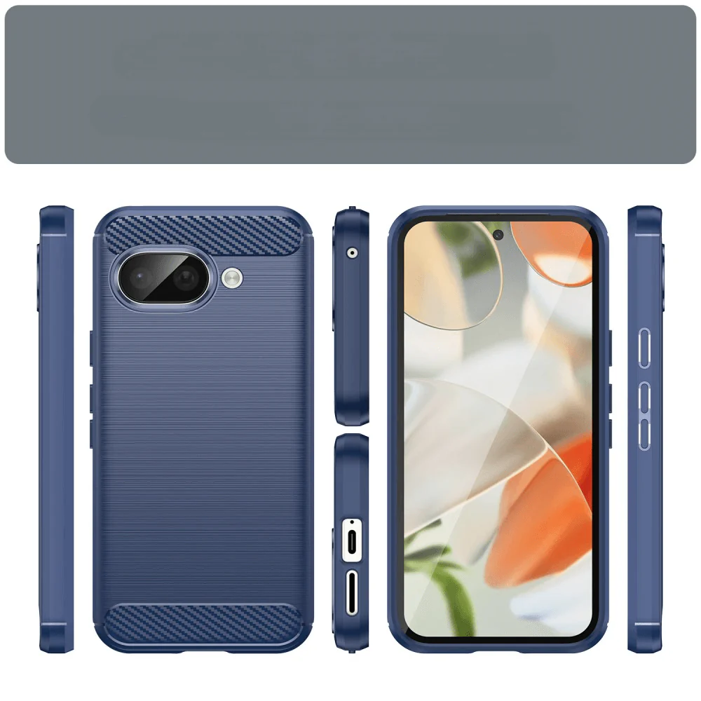Google Pixel 9a - Metall Carbon Look Hülle - Image 14
