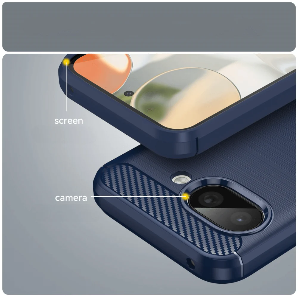 Google Pixel 9a - Metall Carbon Look Hülle - Image 15