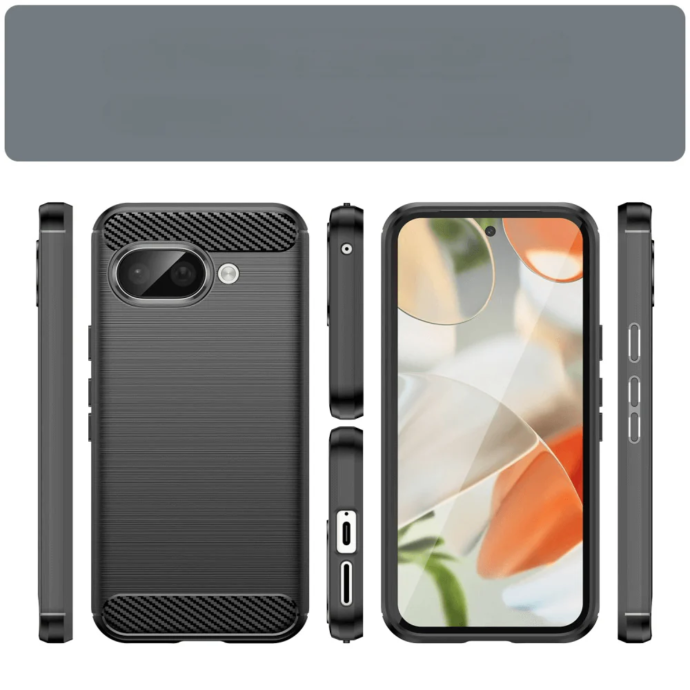 Google Pixel 9a - Metall Carbon Look Hülle - Image 2