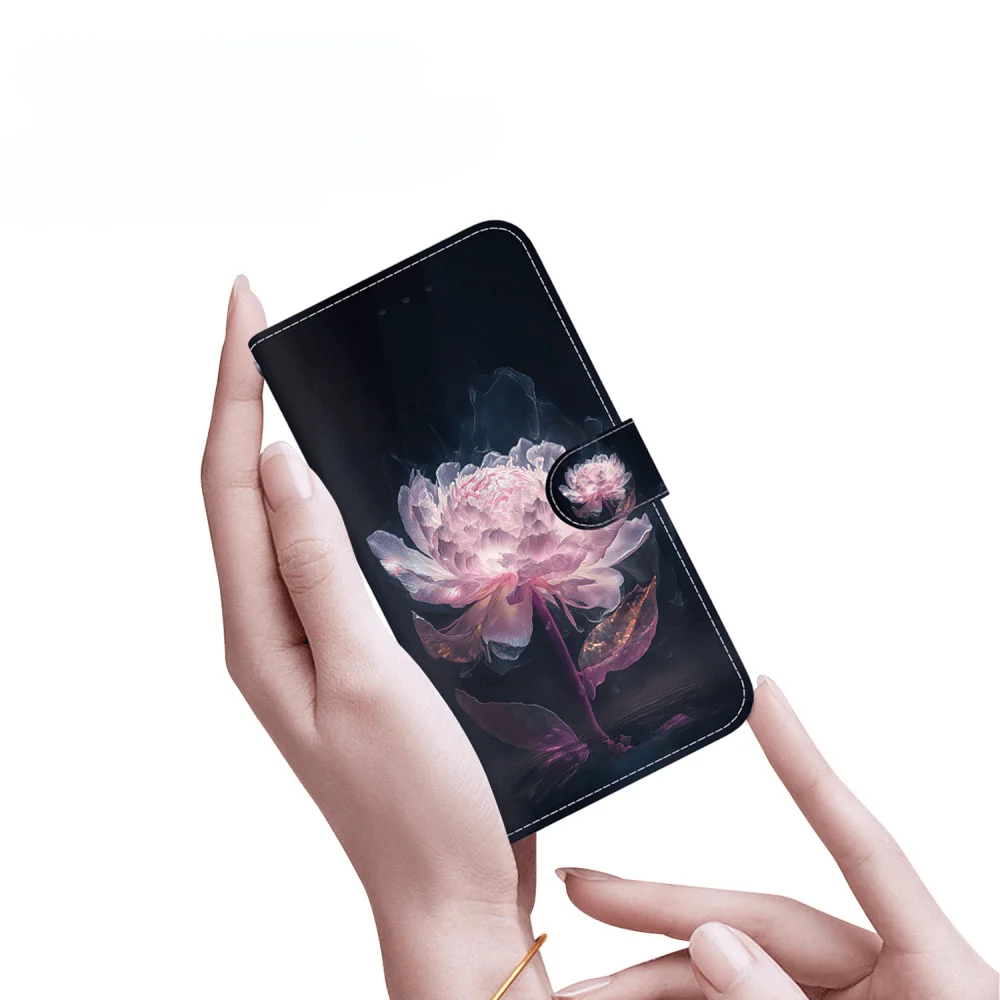 Google Pixel 9a - Tasche Hülle mit Blüten Motiv - Image 28