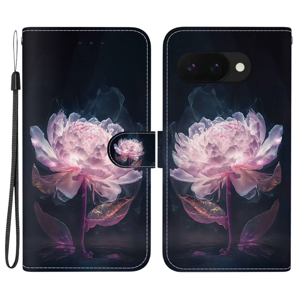 Google Pixel 9a - Tasche Hülle mit Blüten Motiv - Image 31