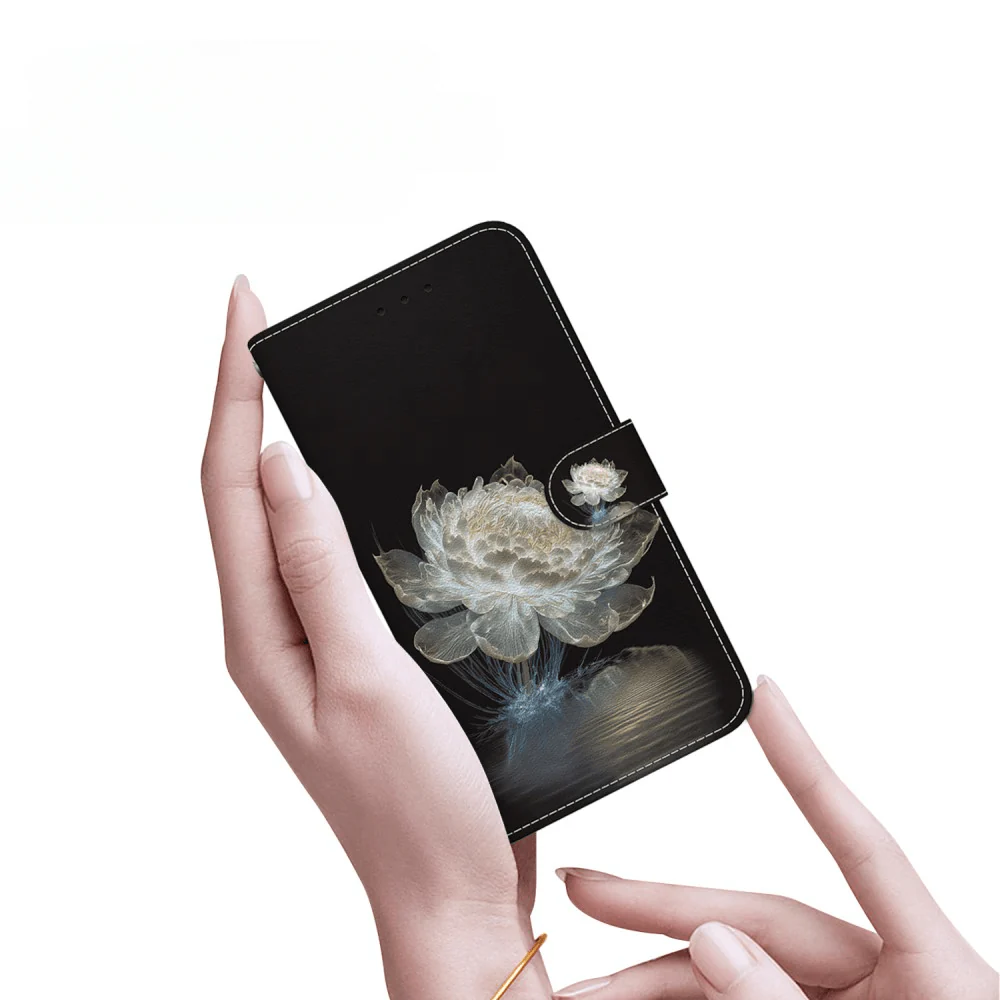 Google Pixel 9a - Tasche Hülle mit Blüten Motiv - Image 45