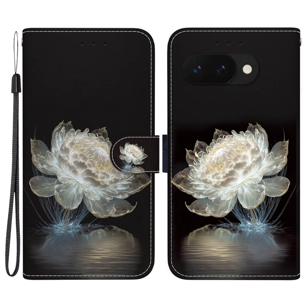 Google Pixel 9a - Tasche Hülle mit Blüten Motiv - Image 46