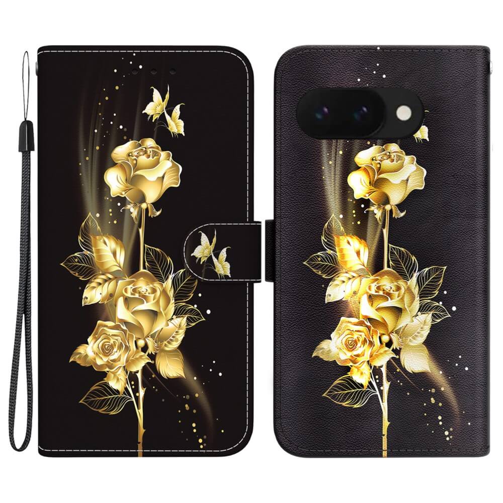 Google Pixel 9a - Tasche Hülle mit Blüten Motiv - Image 8