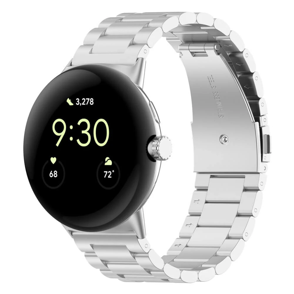 Google Pixel Watch 4 / 3 - 45mm - Edelstahl Armband Maschen - Image 2