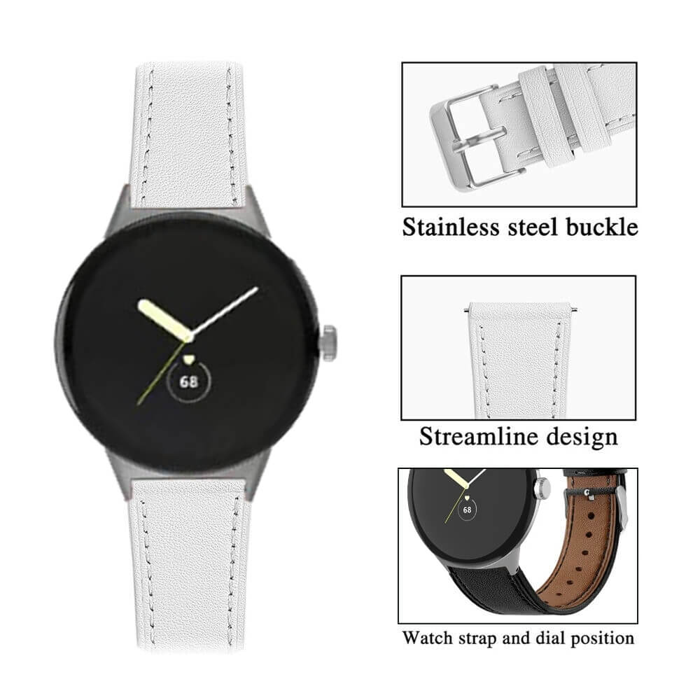Google Pixel Watch 4 / 3 - 45mm - Ersatzband Armband Leder - Image 2