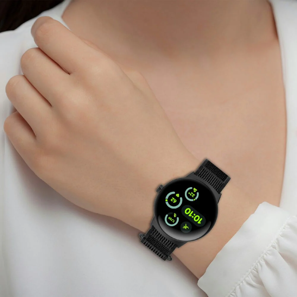 Google Pixel Watch 4 / 3 - 45mm - Nylon Stoff Band flexibel mit Klett - Image 10