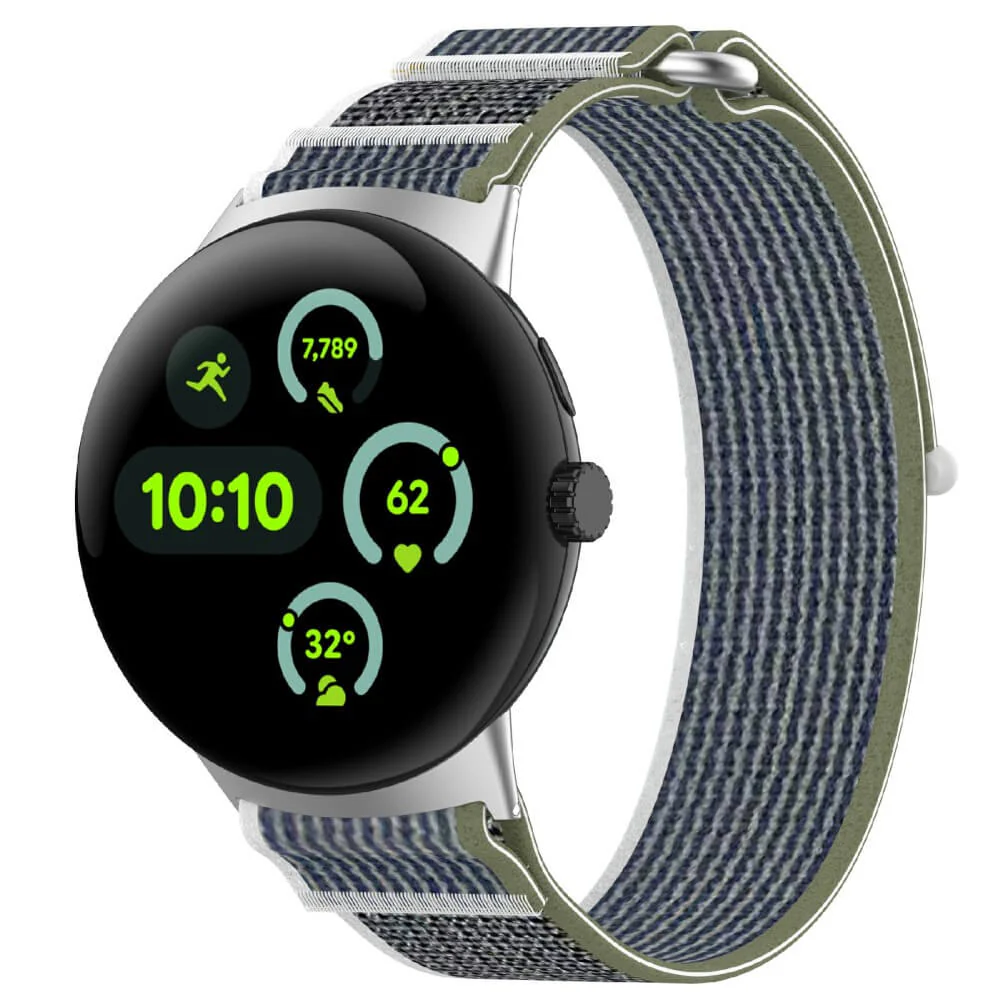 Google Pixel Watch 4 / 3 - 45mm - Nylon Stoff Band flexibel mit Klett - Image 20
