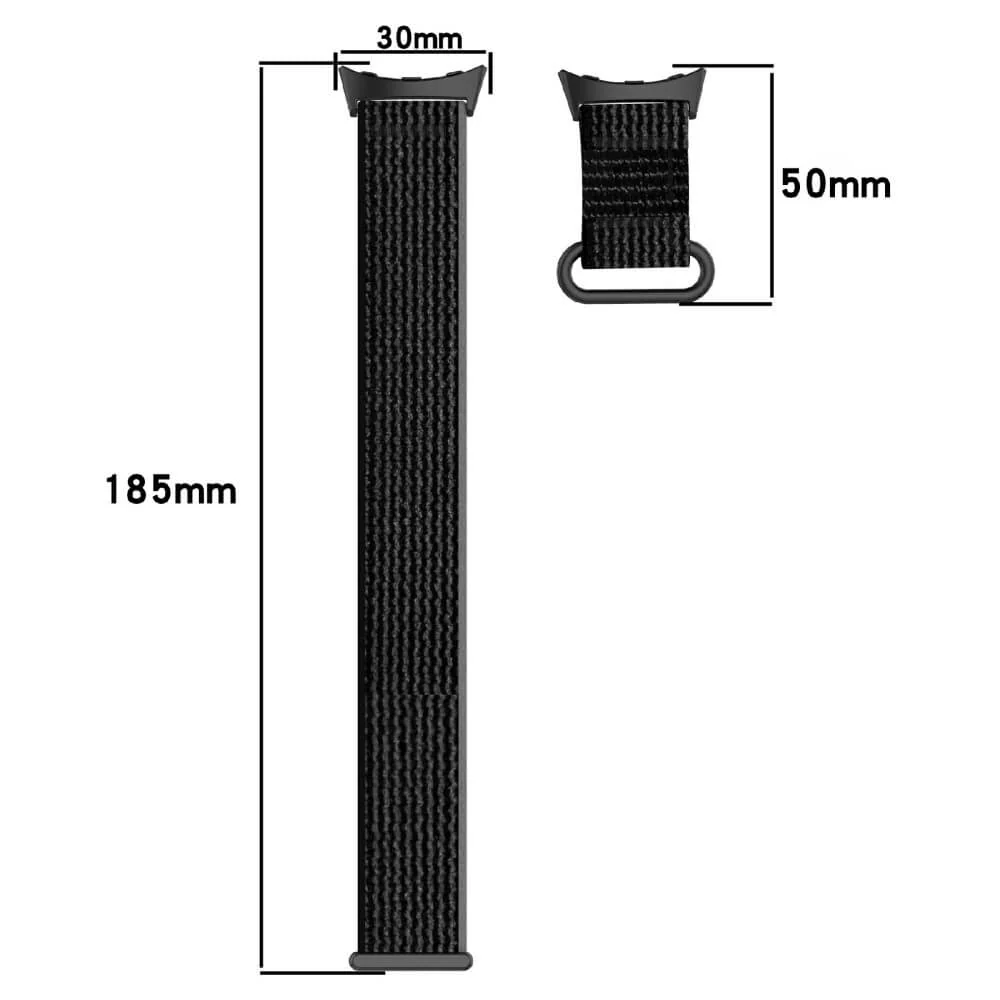 Google Pixel Watch 4 / 3 - 45mm - Nylon Stoff Band flexibel mit Klett - Image 5