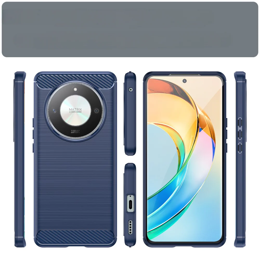 HONOR Magic6 Lite - Metall Carbon Look Hülle - Image 9