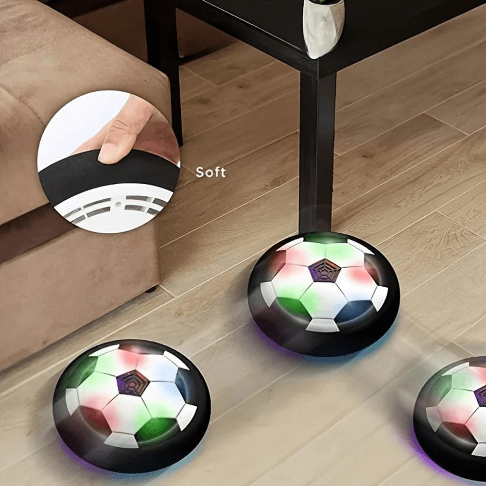Hover Fussball mit LED Licht – Elektrischer Air Power Soccer Ball für Kinder - Image 3