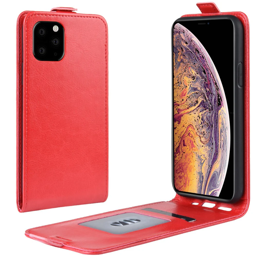 iPhone 11 Pro Max - Klassisches Leder Flip Case Vertikal - Image 7