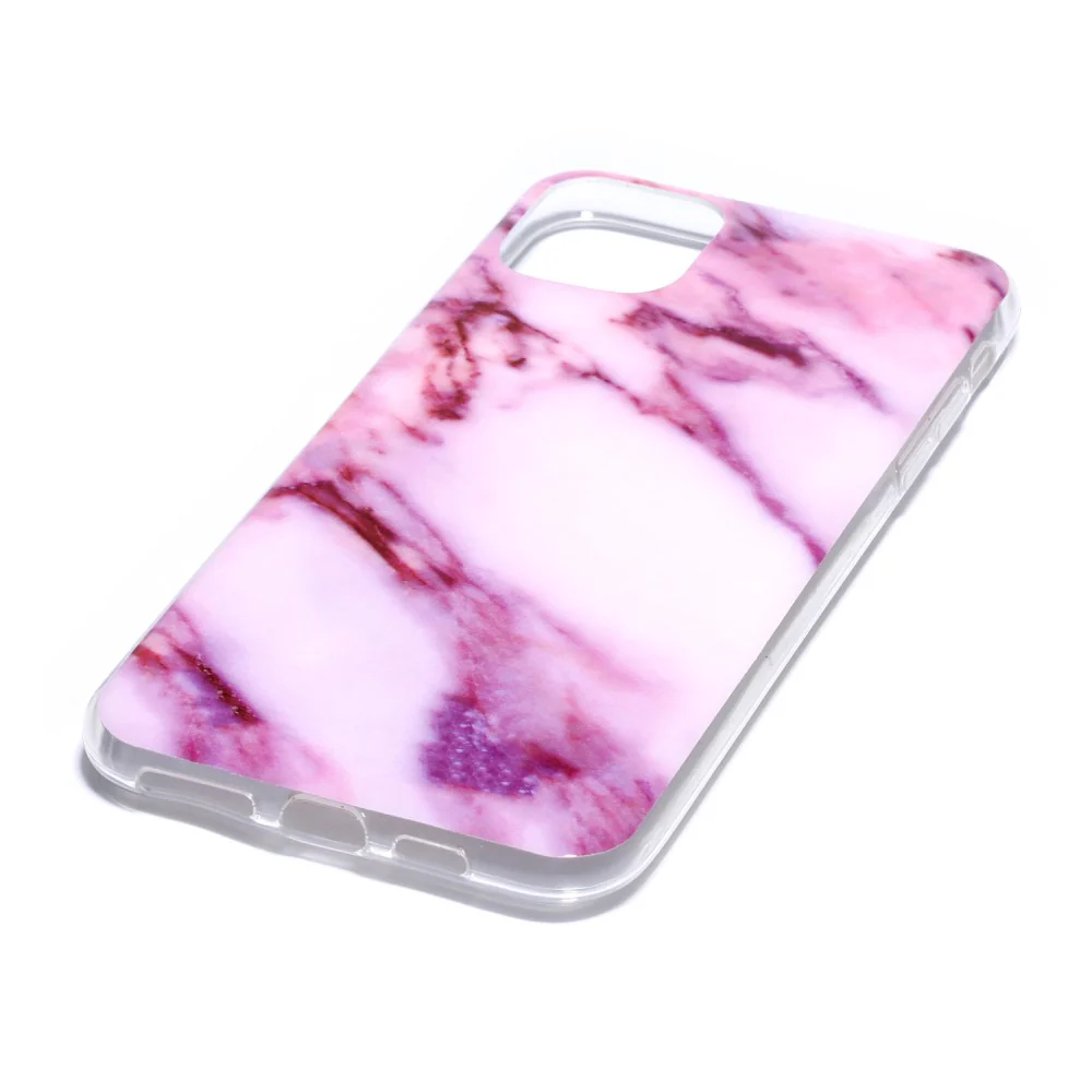 iPhone 11 Pro Max - Softes Silikon Gummi Case Pink Marble - Image 3