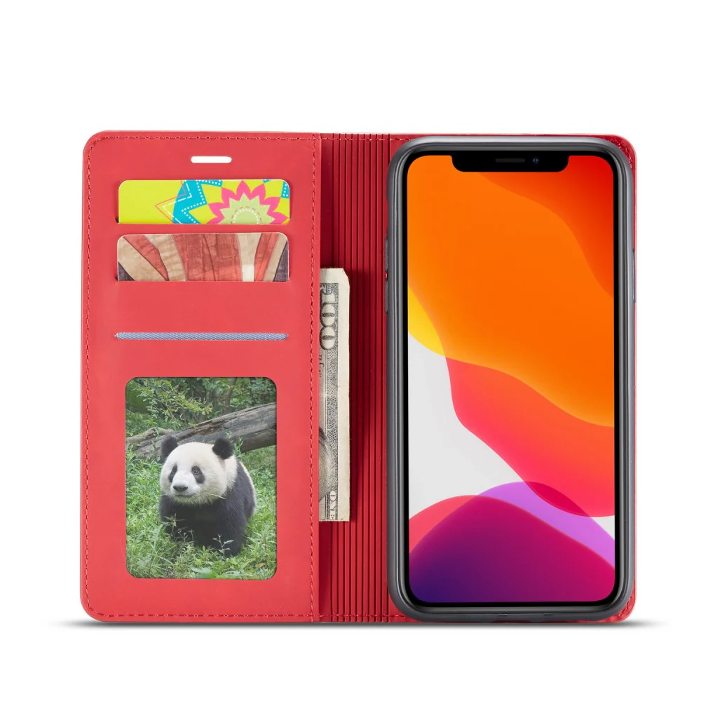 iPhone 11 - Vintage Flip Case In Wildleder Optik - Image 6