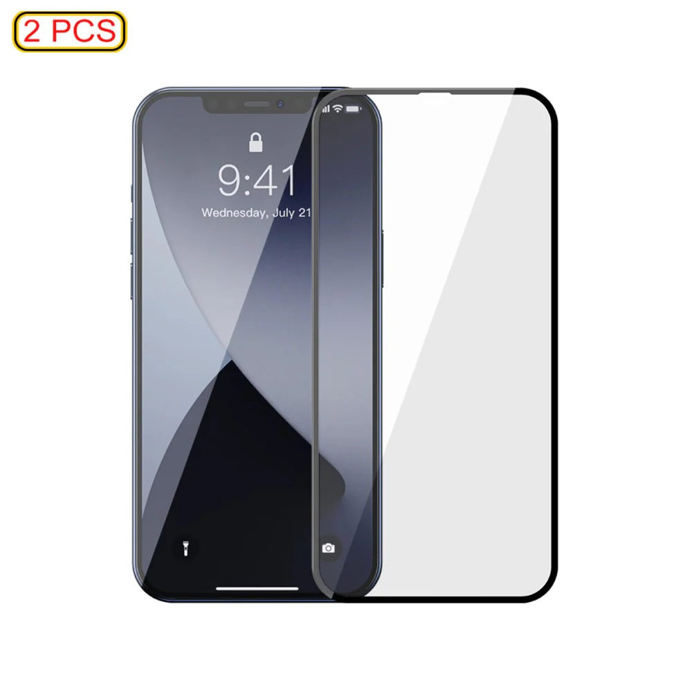 iPhone 12 / 12 Pro - Baseus 2 Stk. Panzerglas Green Light