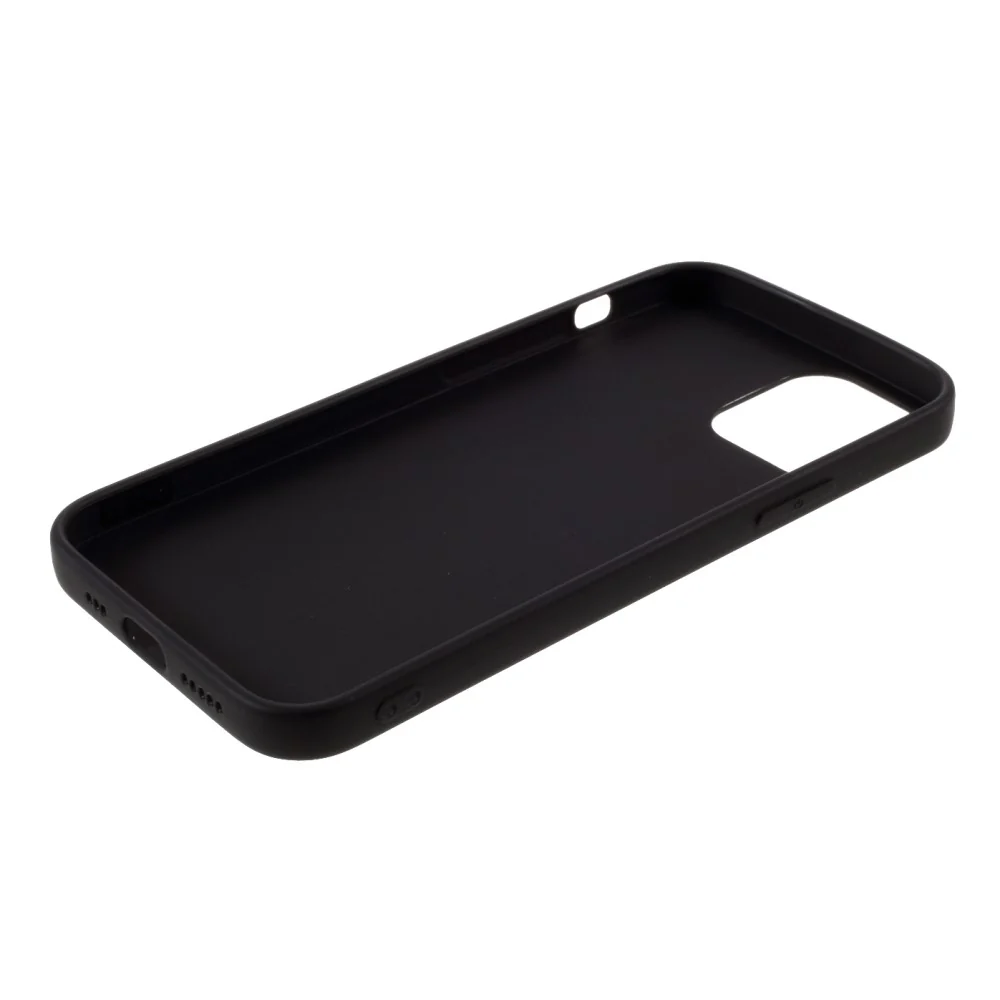 iPhone 12 / 12 Pro - Matte Silikon Gummi Hülle Schwarz - Image 2