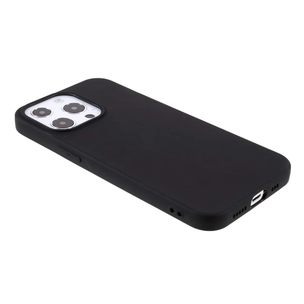 iPhone 13 Pro - Matte Silikon Gummi Hülle Schwarz - Image 6