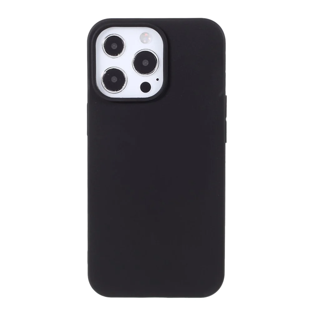 iPhone 13 Pro - Matte Silikon Gummi Hülle Schwarz - Image 8