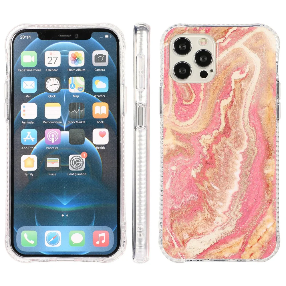 iPhone 13 Pro - Silikon Gummi Case Marble - Image 3